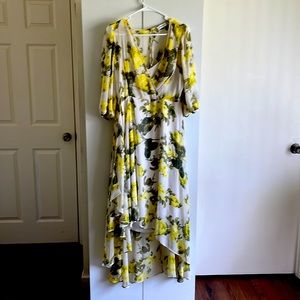 Calvin claim dress size 10 white and green